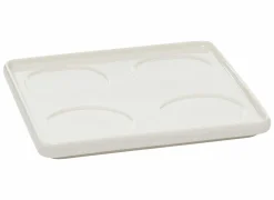 Aperoset Nora 5st Ø21x6,80cm - aardewerk - wit