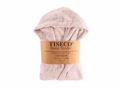 Tiseco Badjas Delux 122/128 - flanel - roze