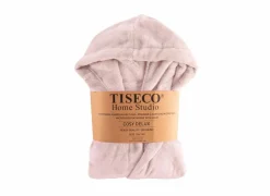 Tiseco Badjas Delux 110/116 - flanel - roze