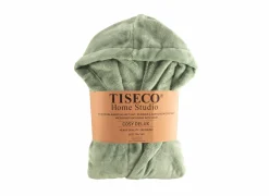 Tiseco Badjas Delux  110/116 - flanel - sea green
