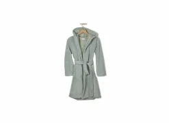 Badjas Kids 146/152 katoen fleece sea green