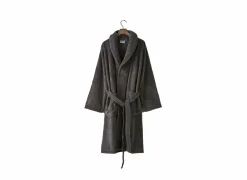 Badjas L flanel grey charcoal