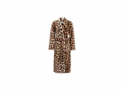 Badjas M fleece leopard