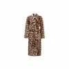 Badjas S fleece leopard