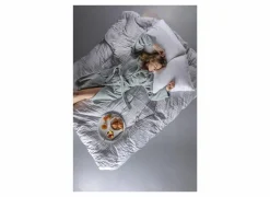 Badjas XS flanel sea green