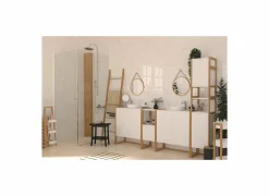 Badkamerbank Bamboe zwart