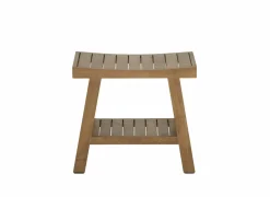 Badkruk 53x34x47cm - geschuurd teak - naturel