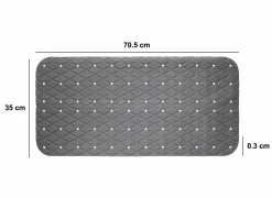 Badmat antislip 69x39cm - kunststof - multicolor