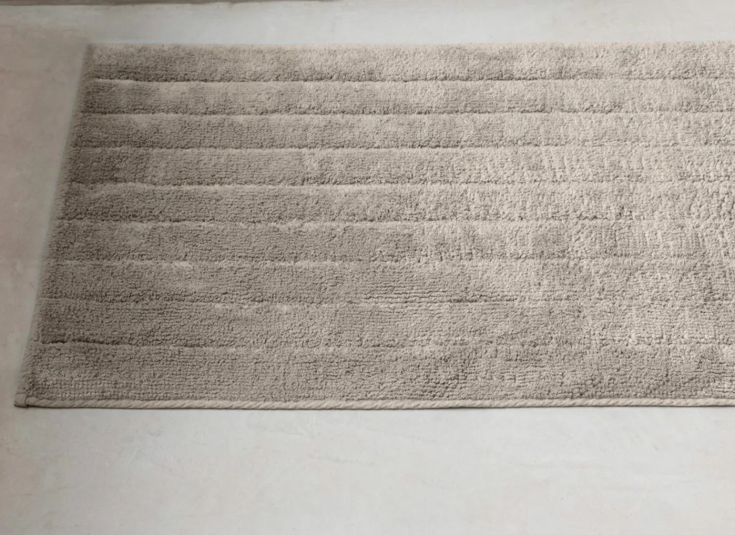 Badmat Luca 80x50cm - polyester & katoen - sand dune