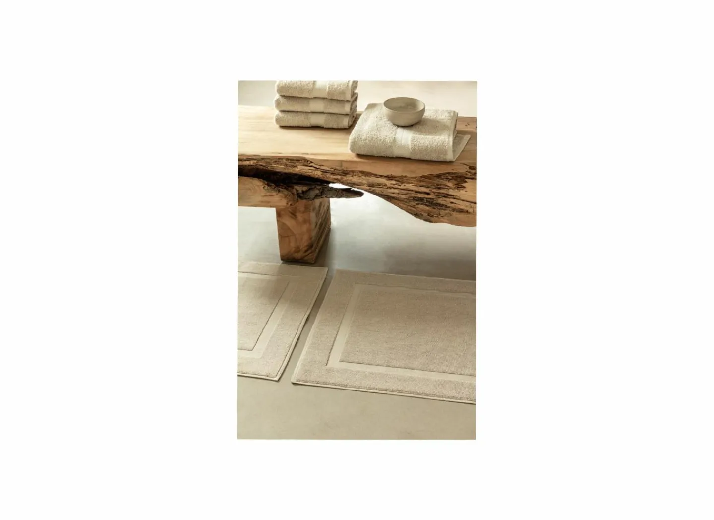 Badmat Una 60x60cm - katoen - beige