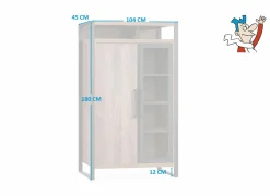 Barkast Cascade 104cm - lamulux - mokka