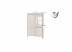 Barkast 122cm  decor - old teak & matt black