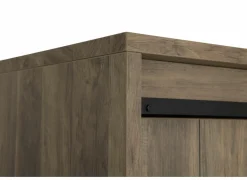 Barkast 122cm  decor - old teak & matt black