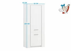 Barkast Elvis 82cm - decor - white oak