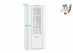 Barkast Elvis 82cm - decor - white oak