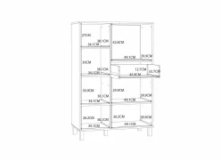 Barkast Killarney 88cm - decor - mauvella oak & sand