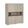 Barkast Lucca 140cm - decor - millenium eik/lichtgrijs