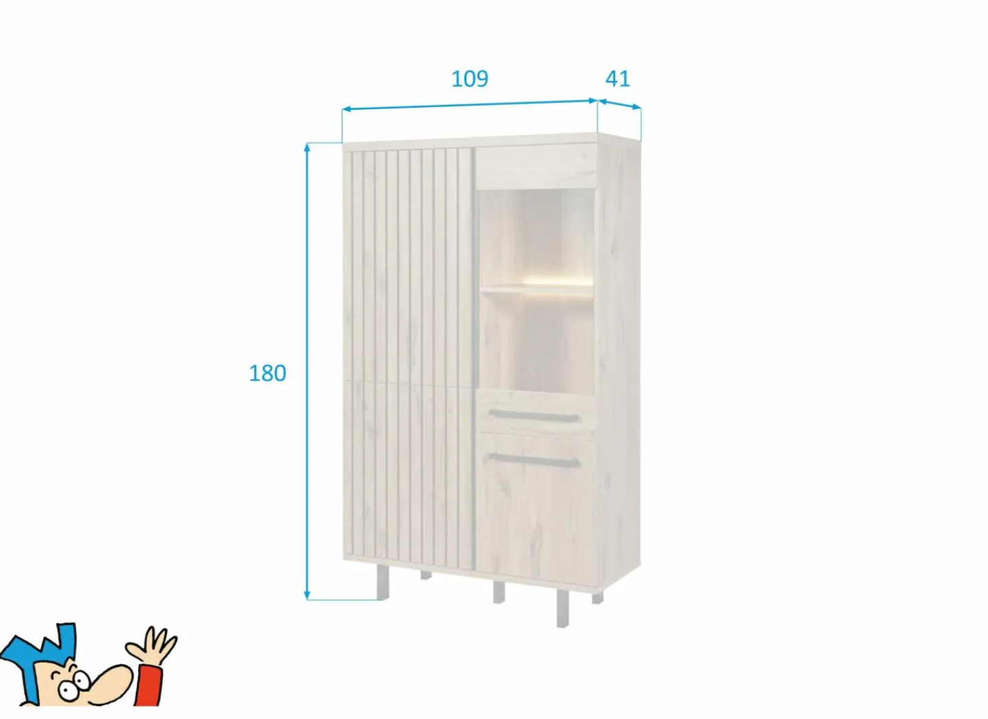 Barkast Tim 109cm - decor - canyon oak