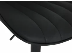 Barstoel Gigolo ZH58-83cm - lederlook - zwart