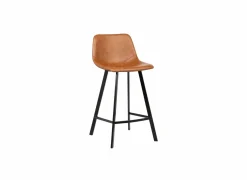 Barstoel Spartacus ZH65cm - lederlook - cognac
