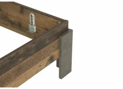 Bed Attaylar 180x200cm  - decor - oldwood vintage & donkergrijs