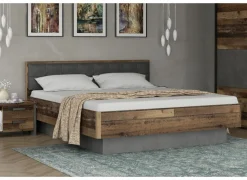 Bed Clif 180x200cm - decor - old wood & beton