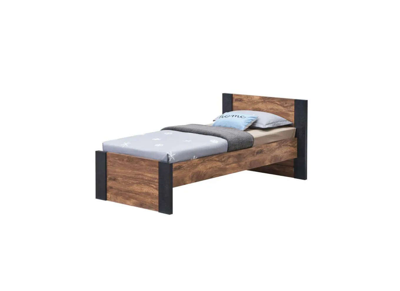 Bed Ellen 90x200cm - decor - acacia & zwart