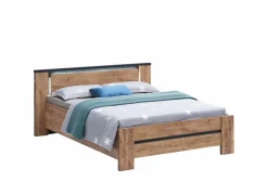 Bed Elsa 180x200cm - decor - industrial oak & black