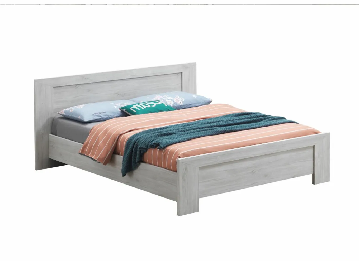 Bed Elvis 180x200cm - decor - witte eik