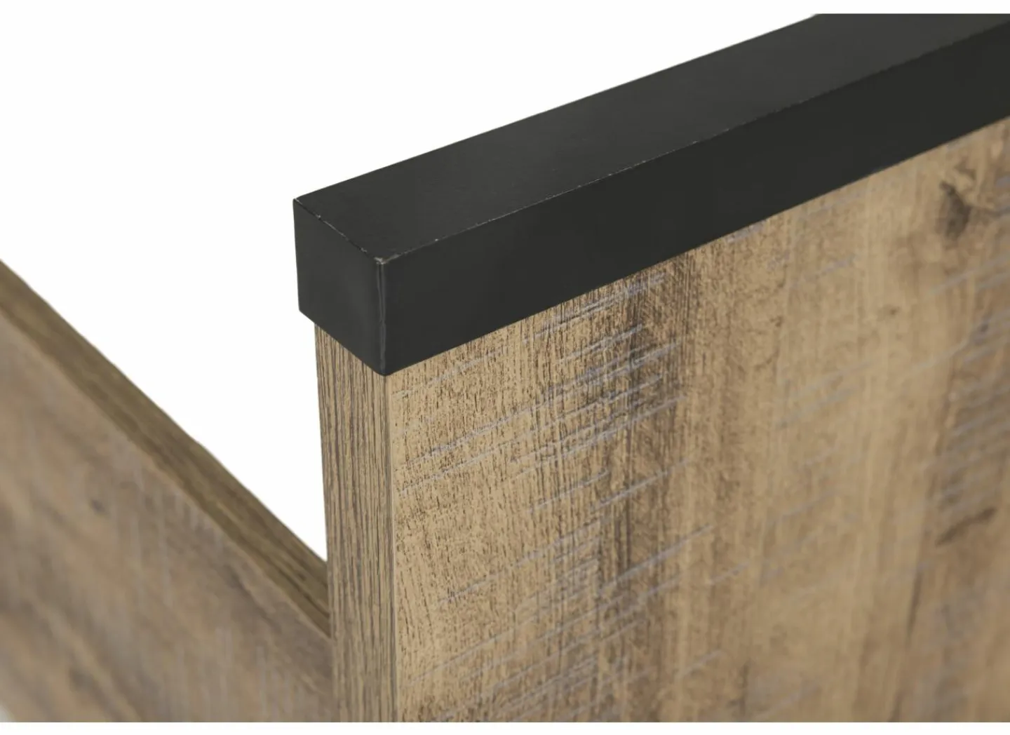 Bed Esra 90x200cm - decor - industrial oak & black concrete