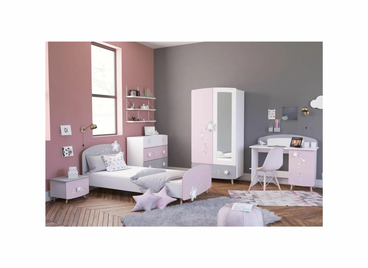 Demeyere Bed Etoiles 90x200cm - decor - multicolor