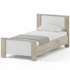 Bed Evora 90x200cm - decor - ivory oak & wit