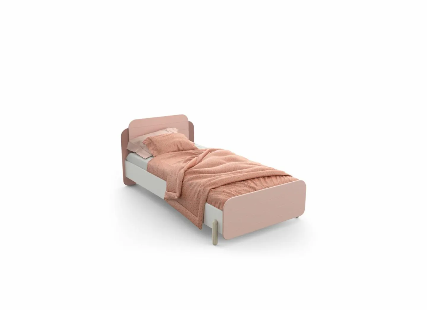 Demeyere Bed Jade 90x200cm - decor - mat roze & mat wit