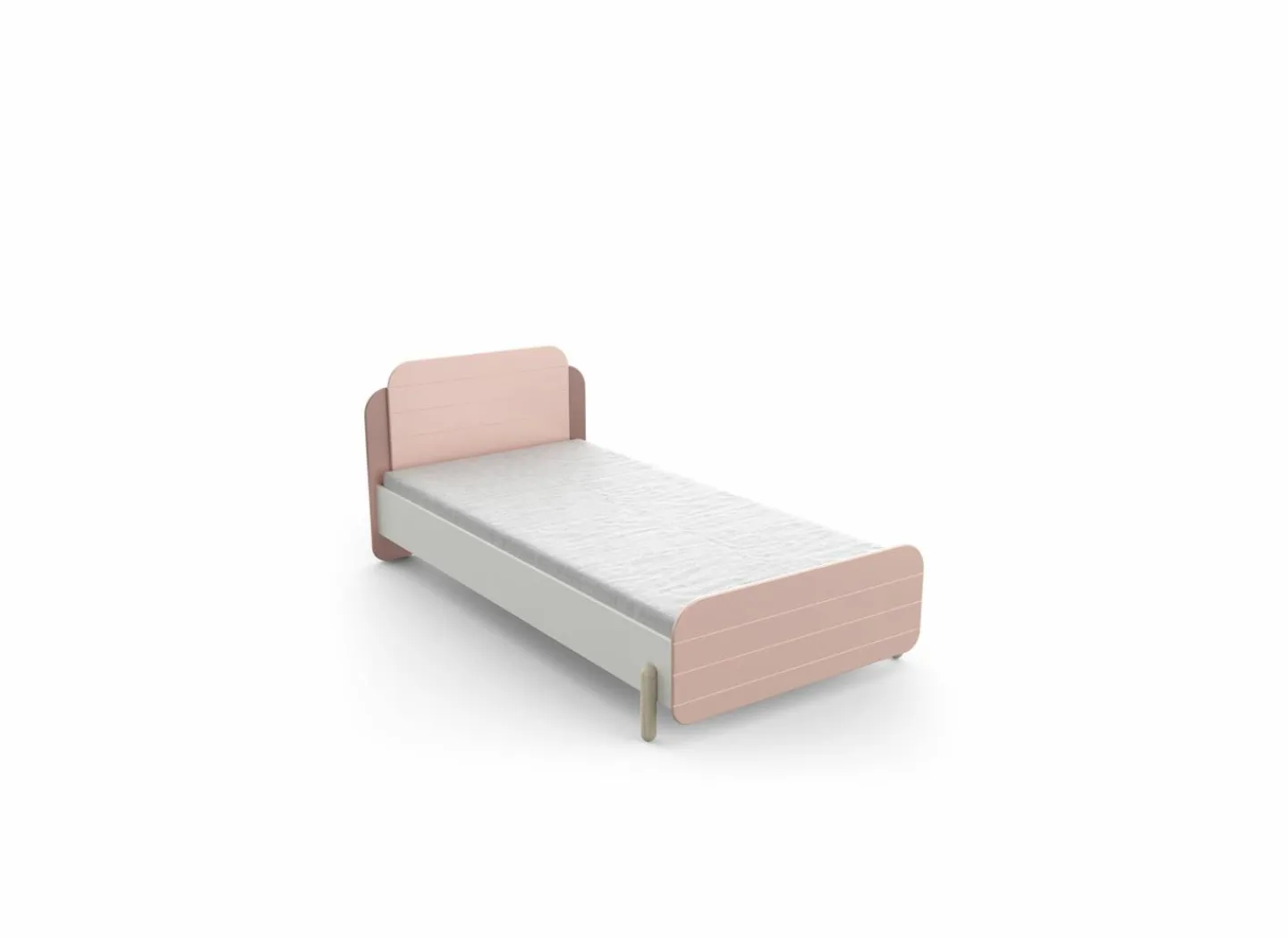 Demeyere Bed Jade 90x200cm - decor - mat roze & mat wit