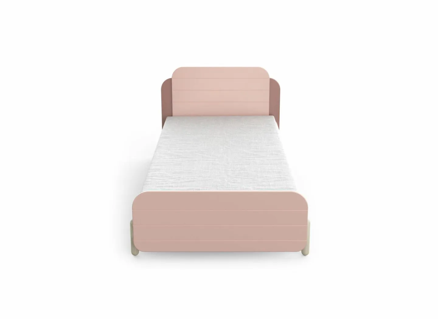 Demeyere Bed Jade 90x200cm - decor - mat roze & mat wit