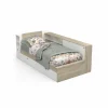 Bed Life 90x190/200cm - decor - kronberg eik & wit met opbergruimte