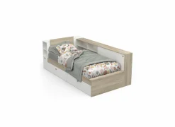 Bed Life 90x190/200cm - decor - kronberg eik & wit met opbergruimte