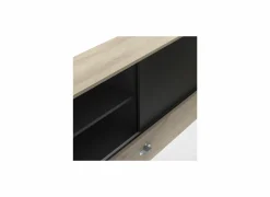 Bed Life 90x190/200cm - decor - kronberg eik & zwart met opbergruimte