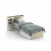 Bed Life 90x190/200cm - decor - kronberg eik & wit met opbergruimte