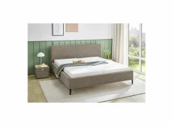 Bed Lisa 180x200cm - stof - bruin
