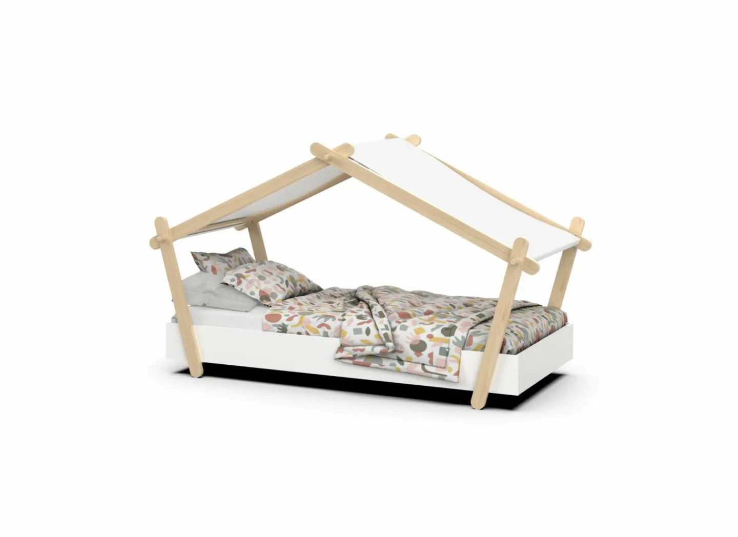 Bed Lodge 90x200cm - MDF - wit