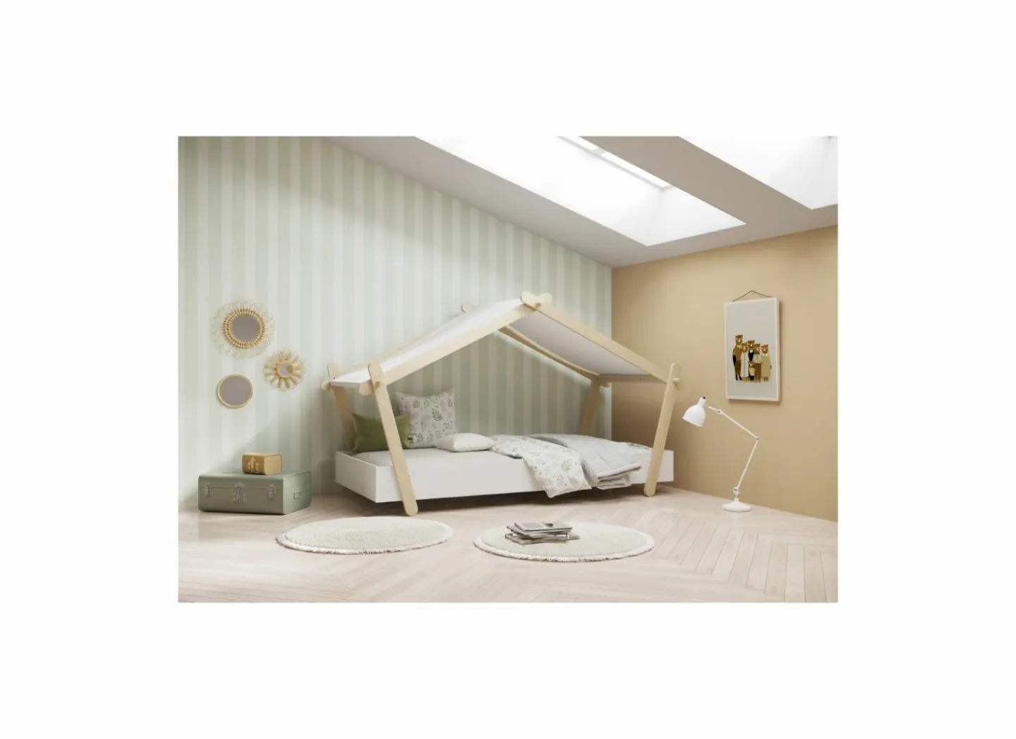 Bed Lodge 90x200cm - MDF - wit