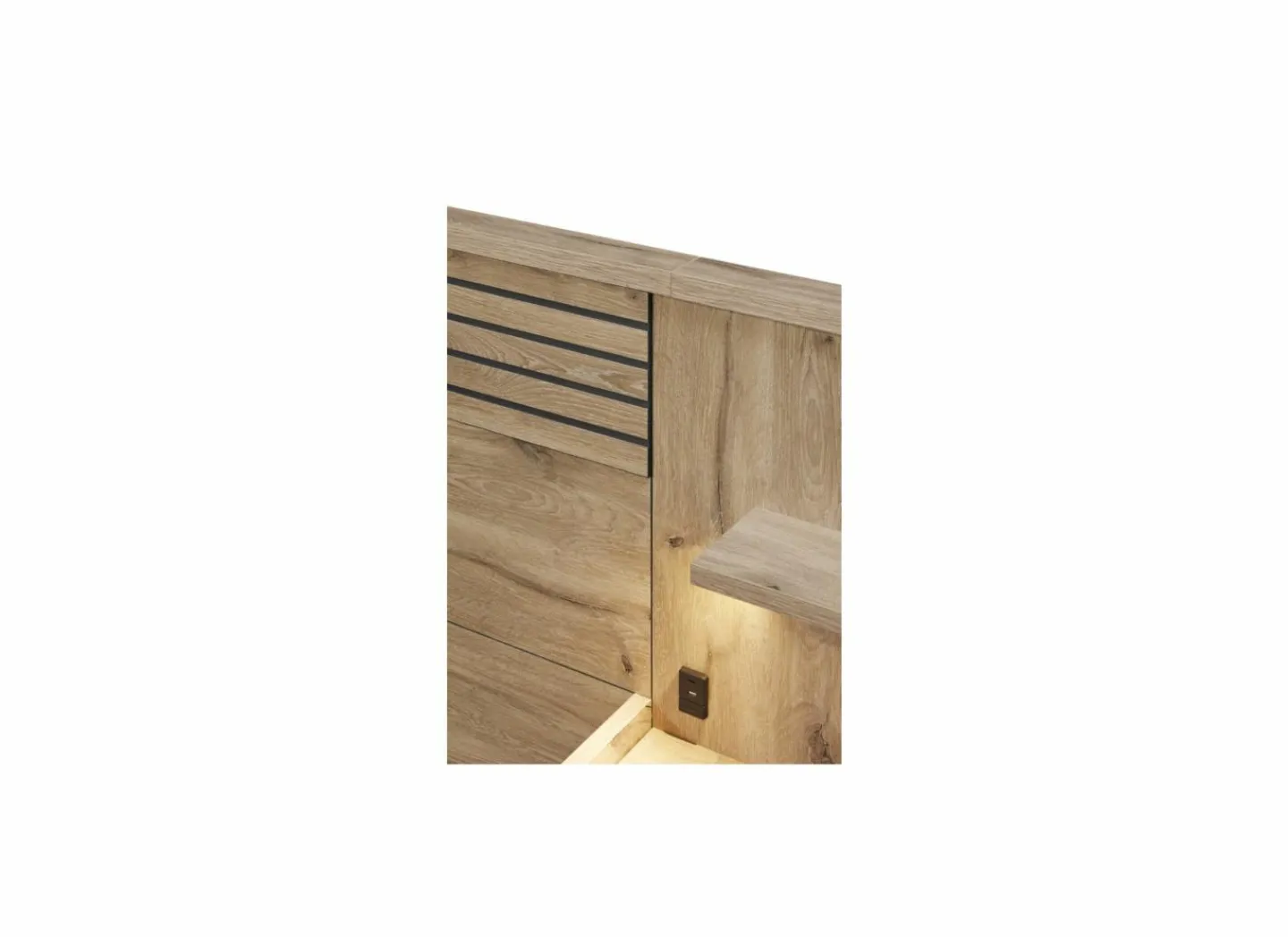 Bed Tanya 160x200cm - decor - canyon oak & elegant black