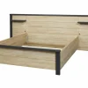 Bed 160x200cm - decor - Franse eik & nox met zijwanden