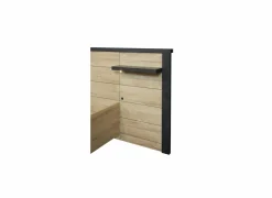 Bed 180x200cm - decor - Franse eik & nox met zijwanden