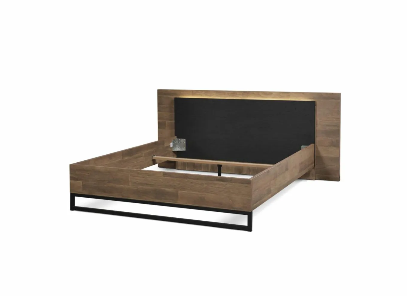 Bed 160x200cm - decor - old teak & elegant black