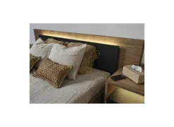 Bed 160x200cm - decor - old teak & elegant black