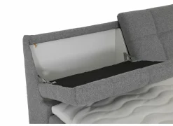 Bedbox Atlantis 180x200cm - stof - grijs met opbergruimte