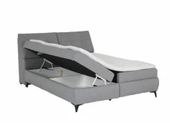 Bedbox Atlantis 180x200cm - stof - grijs met opbergruimte