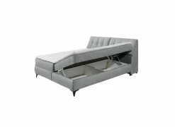 Bedbox Atlantis 180x200cm - stof - grijs met opbergruimte
